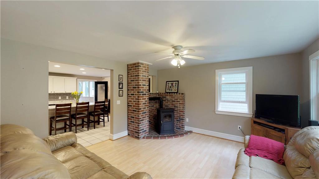 523 Davis Road Union, ME 04862 - Photo 10 of 30 Large living room with laminate...
