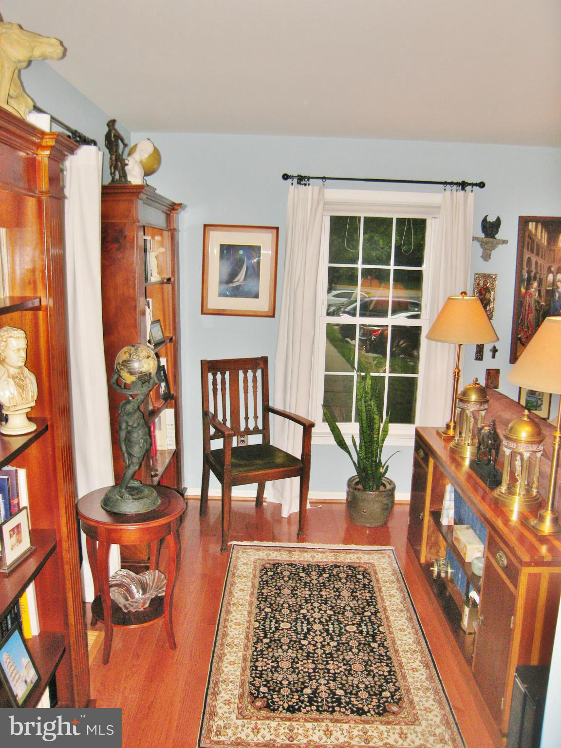 7424 Spring Tree Drive Springfield, VA 22153 - Photo 5 of 30 Living Room w/Hardwood & Library Area