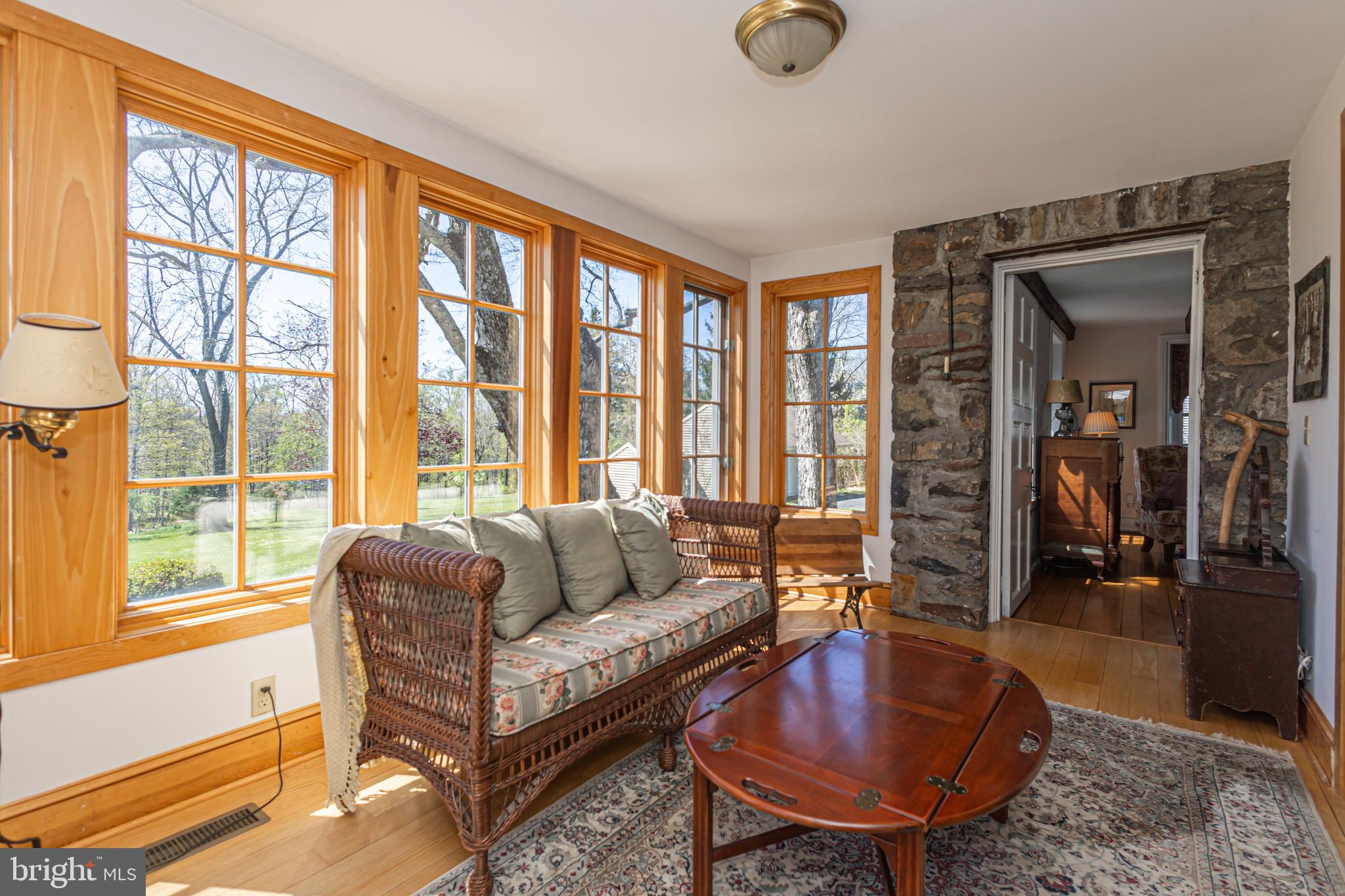 1193 Swamp Road Furlong, PA 18925 - Photo 15 of 70 Sun room with exposed stone walls