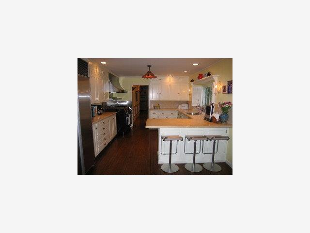 96 Laburnum Road Atherton, CA 94027 - Photo 7 of 9 a upper view of a living room hardwood and a kitchen