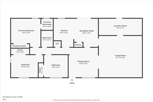 $199,000 | 106 South Barbara Street, Lacy-Lakeview, TX 76705