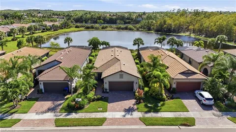 a aerial view of a house with garden view