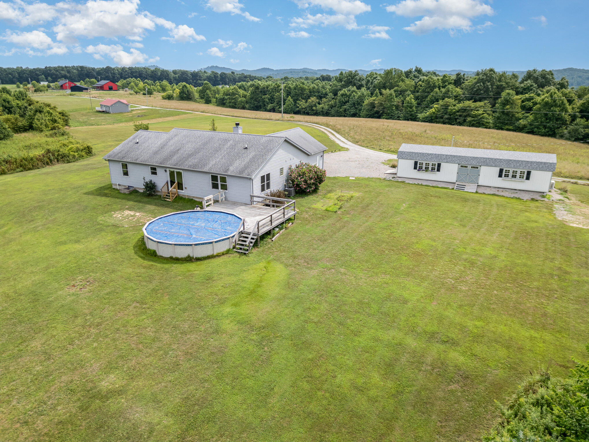 3694 Hester Ridge Road Wallingford, KY 41093 - Photo 37 of 43 Aerial View from back