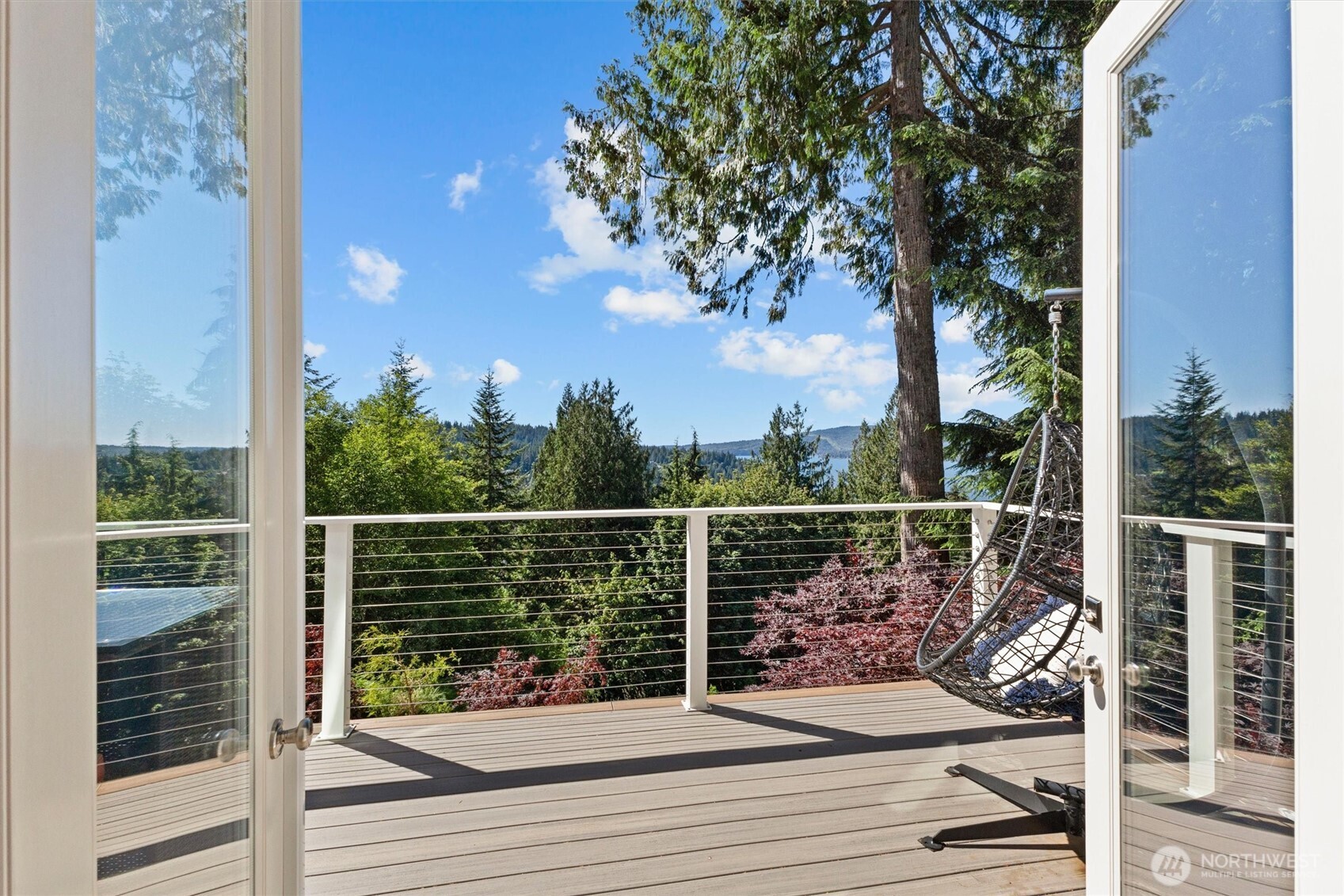89 Grand View Lane Bellingham, WA 98229 - Photo 29 of 40 a view of a balcony with wooden floor and fence