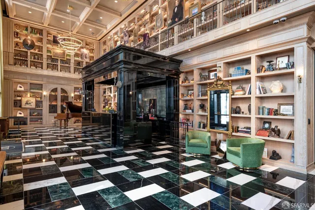 a front view of a building with retail shops