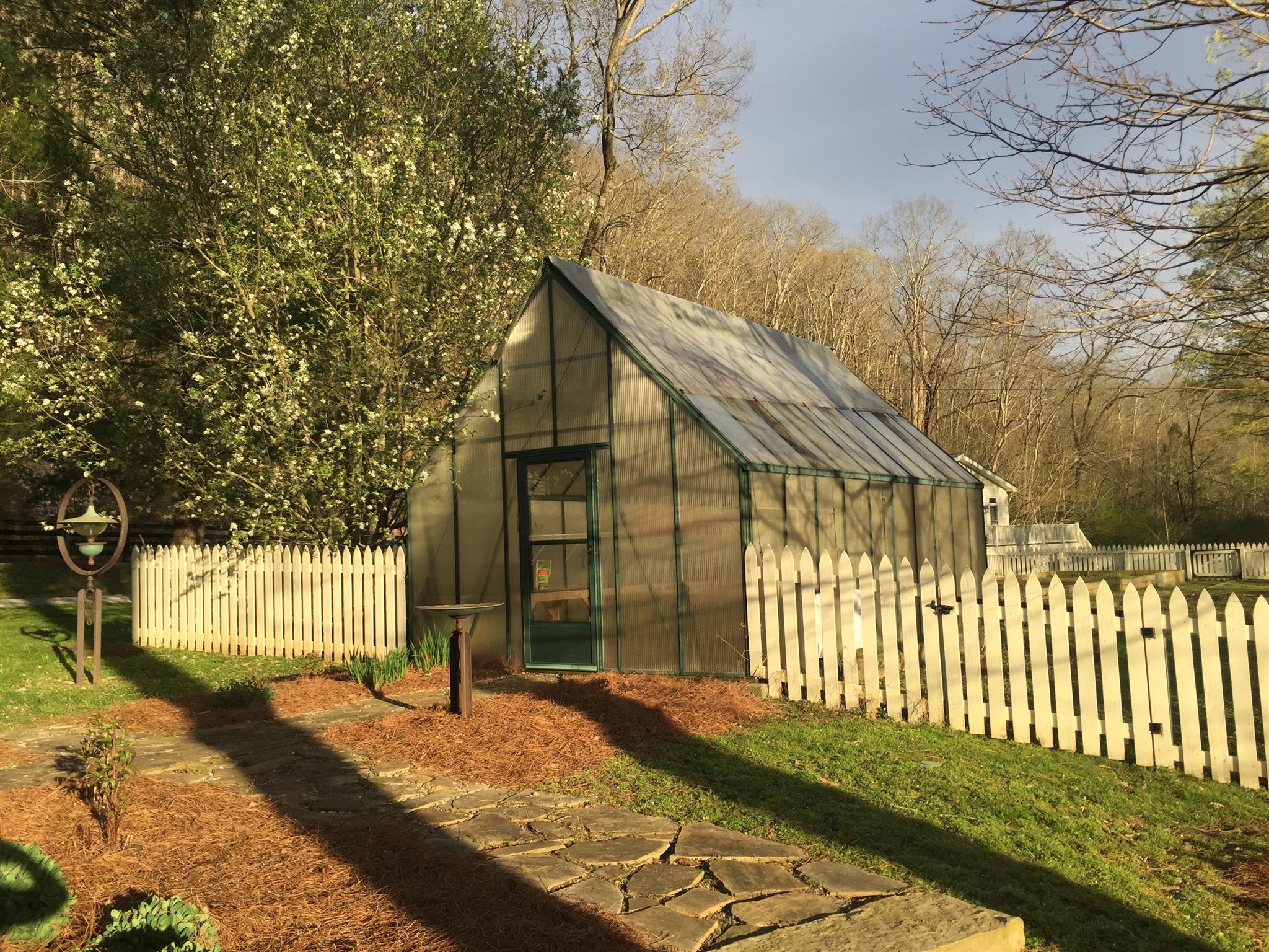 9366 Hester Beasley Road Nashville, TN 37221 - Photo 27 of 29 This Charming Greenhouse has a White Picket Fence that Encircles a Huge Garden with Raised Beds. The Gardner in You will Love this Place!