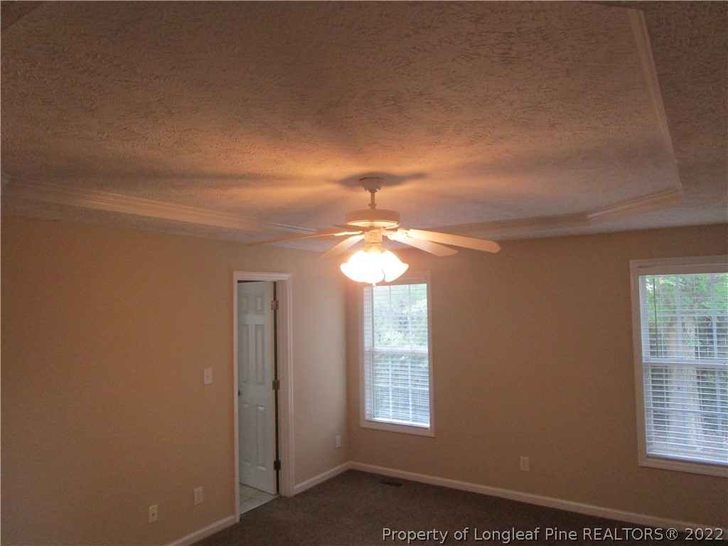 4328 Rocinta Court Hope Mills, NC 28348 - Photo 19 of 39 an empty room with windows and chandelier fan