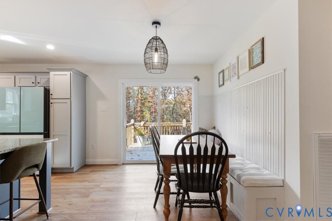 2715 Ballsville Road Powhatan, VA 23139 - Photo 17 of 30 Dining room featuring light wood-style flooring an