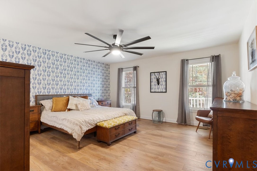 2715 Ballsville Road Powhatan, VA 23139 - Photo 18 of 30 Bedroom featuring light wood-style floors, ceiling