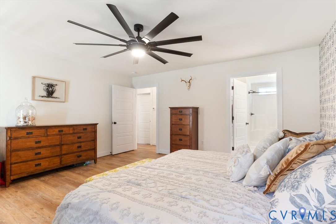 2715 Ballsville Road Powhatan, VA 23139 - Photo 19 of 30 Bedroom with light wood finished floors, a ceiling
