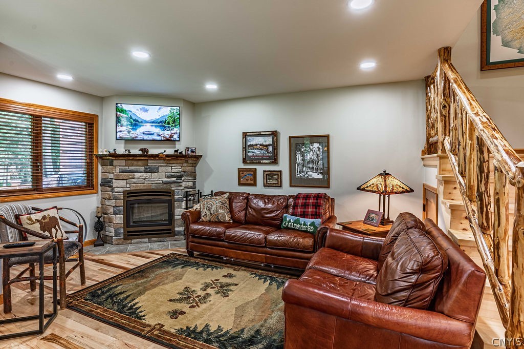 24 Rocky Point Lane Inlet, NY 13360 - Photo 16 of 49 Great Room with Wood Burning Fireplace