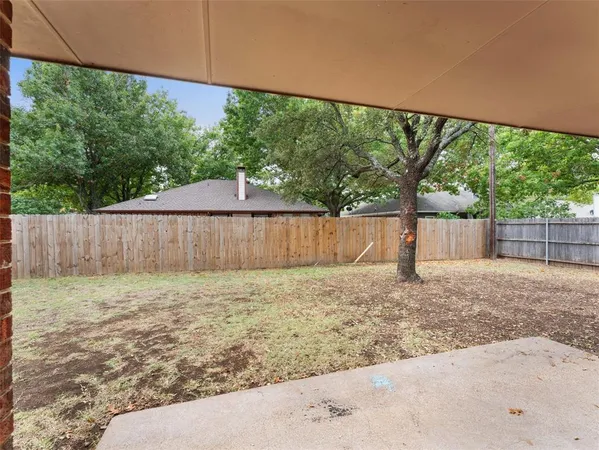 a backyard of a house