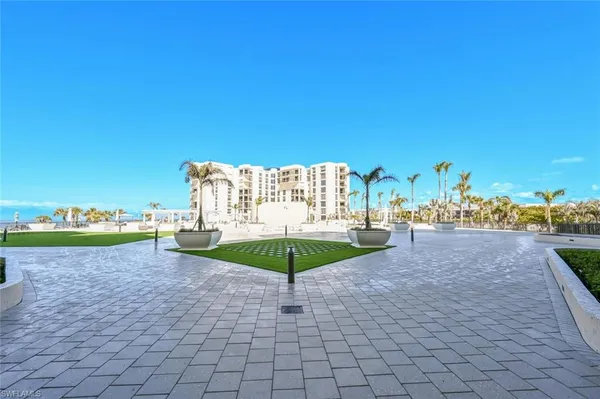 a view of a swimming pool and outdoor space