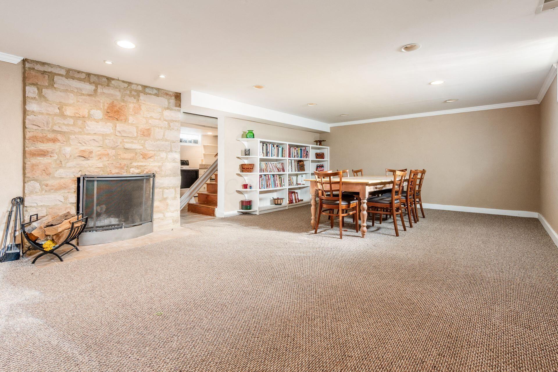 3959 Woodbridge Road Columbus, OH 43220 - Photo 32 of 45 Second Fireplace In Finished Basement