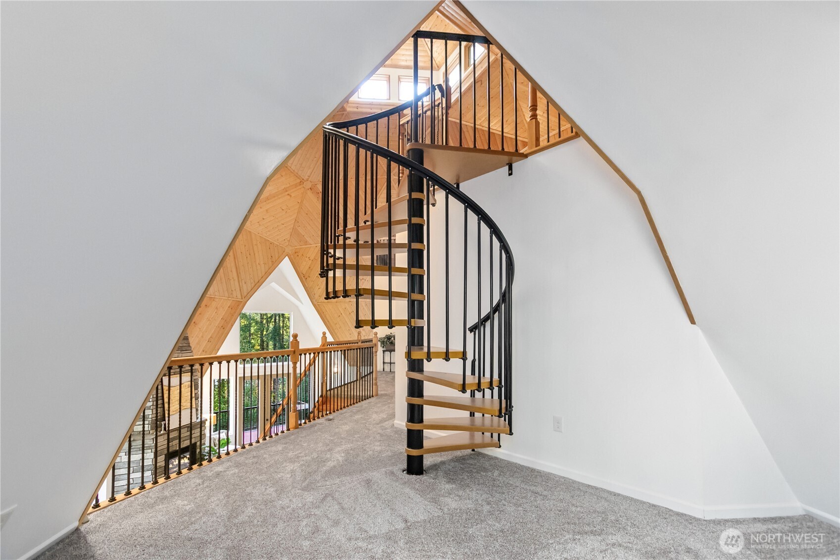 9504 Southwest Caulfield Lane Port Orchard, WA 98367 - Photo 27 of 40 a view of staircase with railing and white walls
