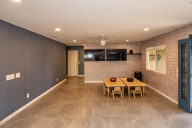 a outdoor space with furniture