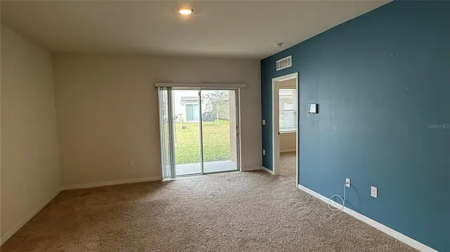 an empty room with a window