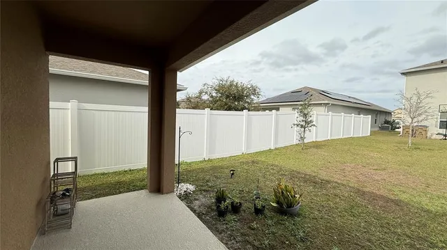 a backyard of a house