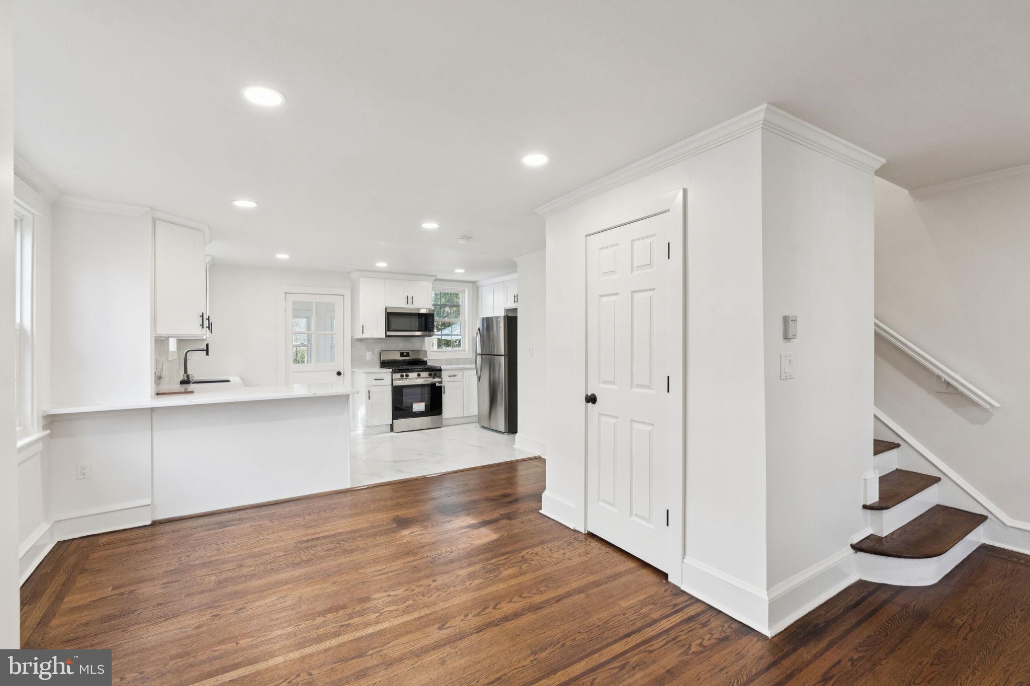 333 Blanchard Road Drexel Hill, PA 19026 - Photo 14 of 45 a view of kitchen with wooden floor