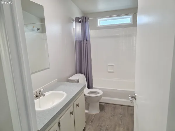 a bathroom with a sink a mirror and a toilet