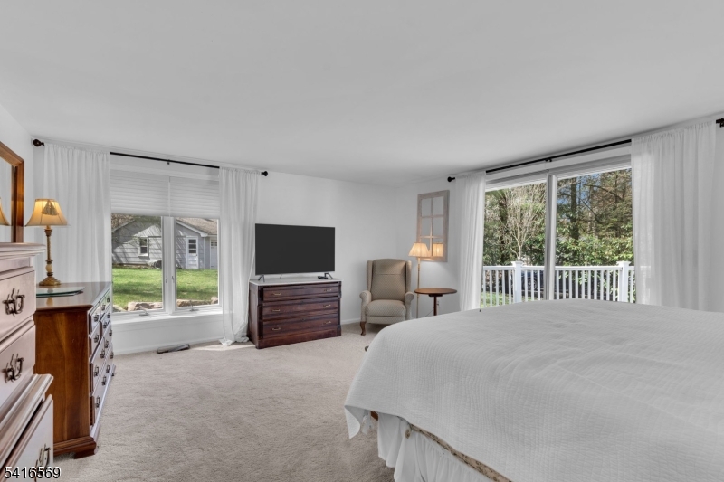 149 Lake End Road Newfoundland, NJ 07435 - Photo 19 of 49 a bedroom with furniture a flat screen tv and a window