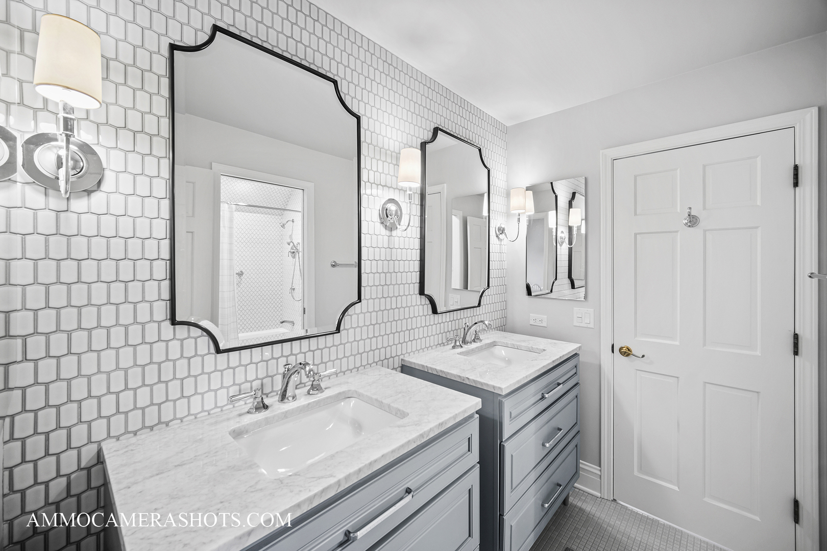 1161 Midwest Lane Wheaton, IL 60189 - Photo 18 of 45 a bathroom with a sink double vanity and a mirror