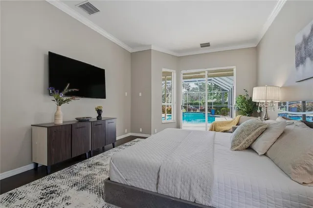 a view of a kitchen cabinets and wooden floor