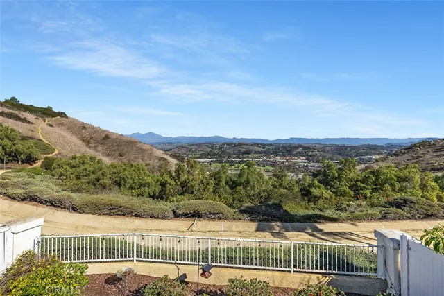 a view of a city with mountain