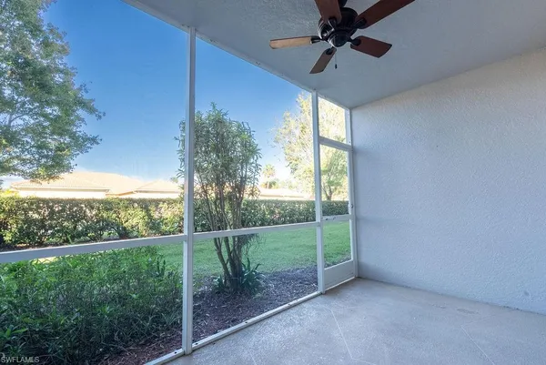 a view of a yard with porch