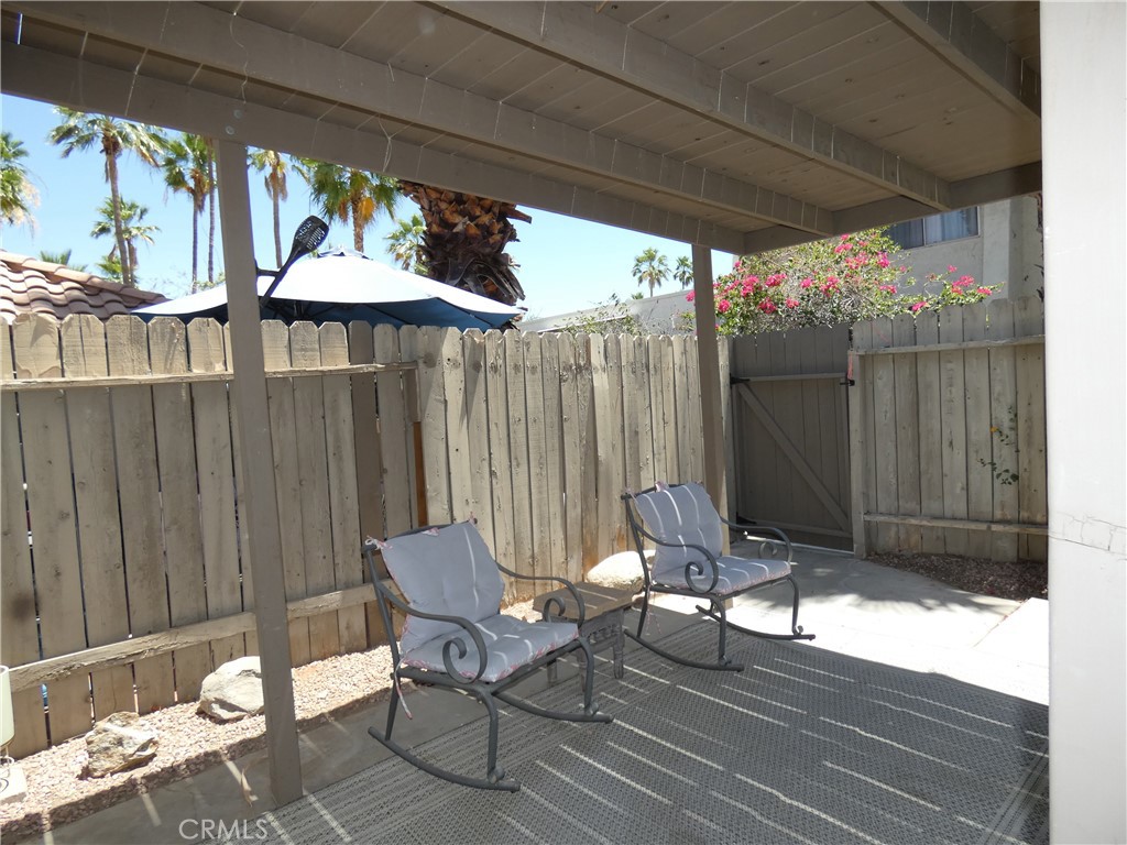 334 West Santa Elena Road Palm Springs, CA 92262 - Photo 27 of 45 a view of sitting area in the backyard