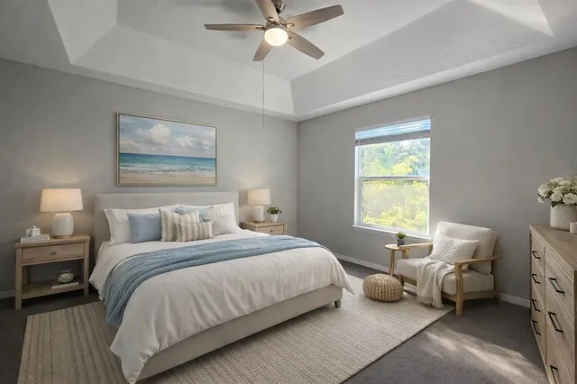 an empty room with closet