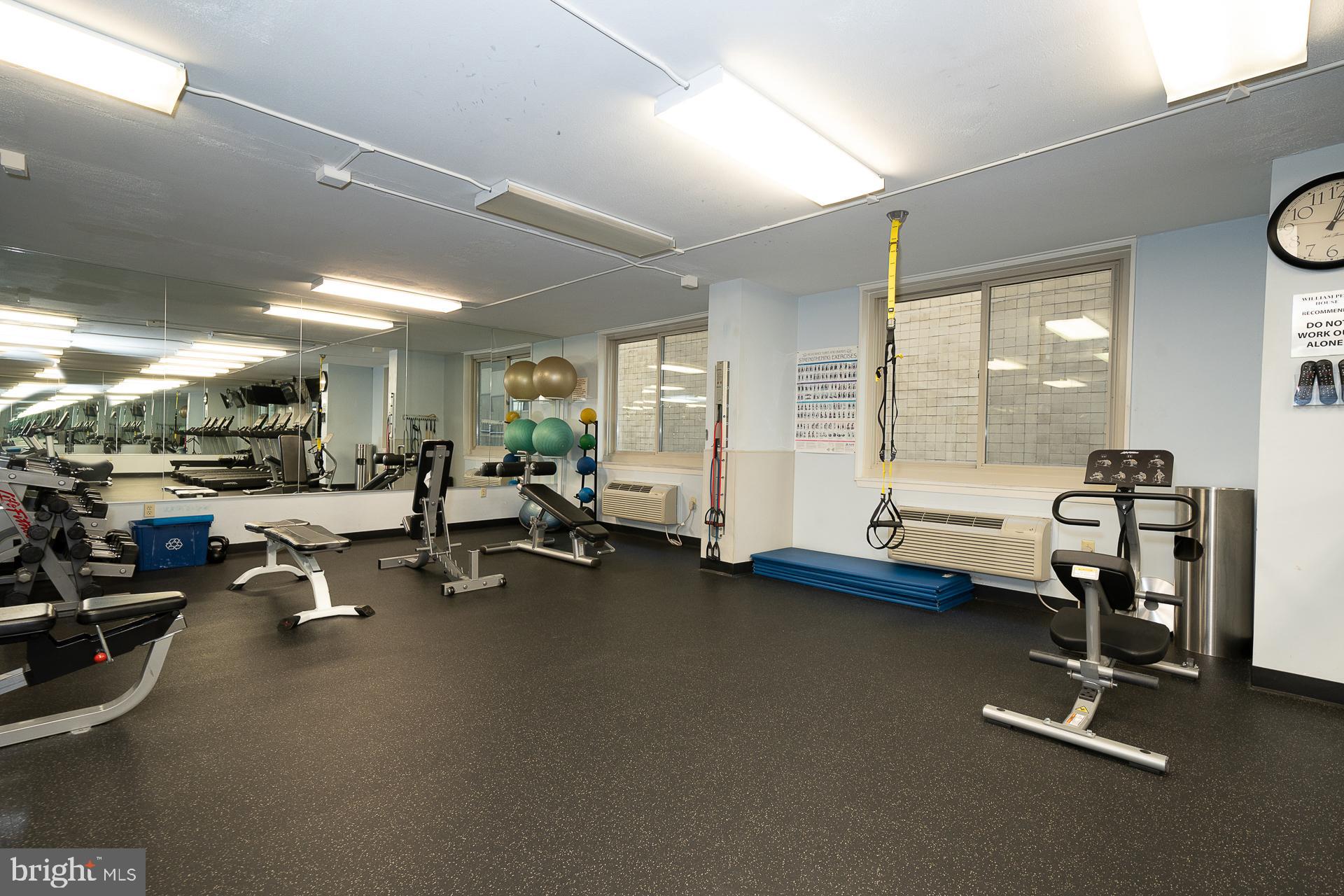 1919 Chestnut Street, Unit 807 Philadelphia, PA 19103 - Photo 21 of 25 a view of a room with gym equipment