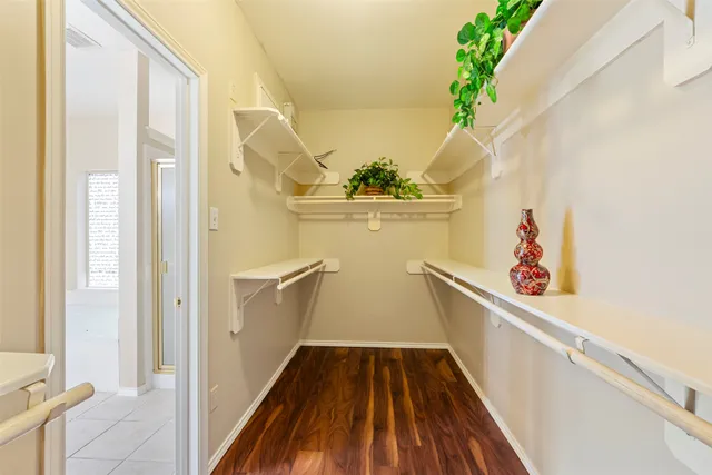 a view of balcony and wooden floor