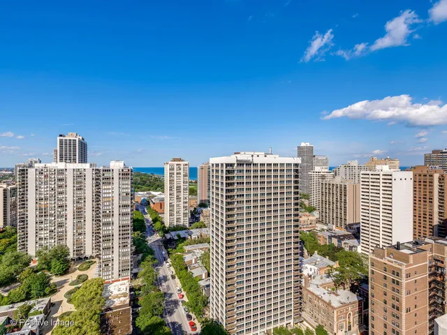 a view of a city with tall buildings