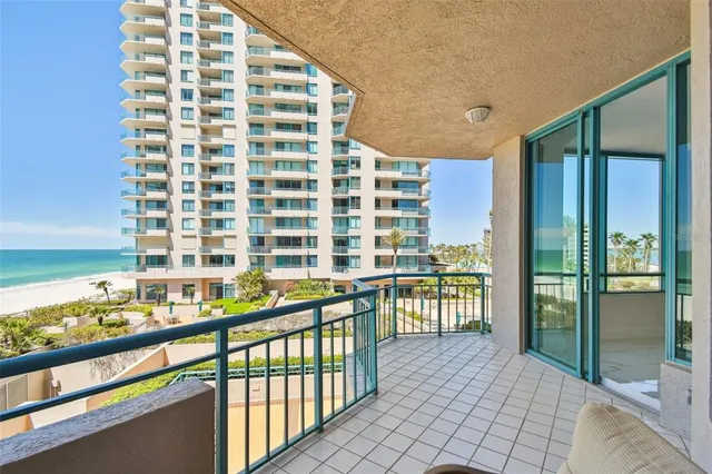 a view of balcony with city view