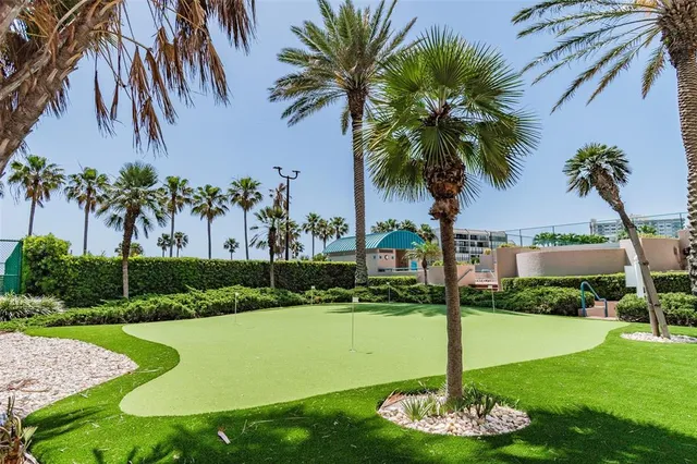 a view of a building with an ocean view