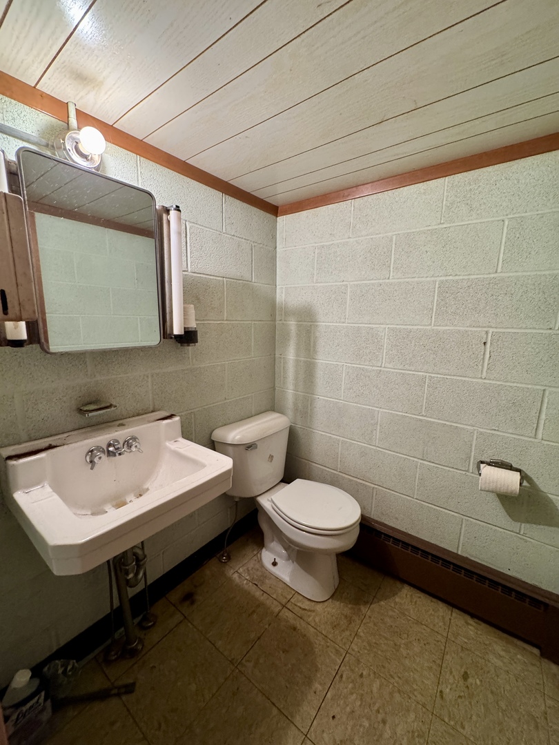 100 West Main Street Tiskilwa, IL 61368 - Photo 23 of 27 a bathroom with a sink a toilet and mirror