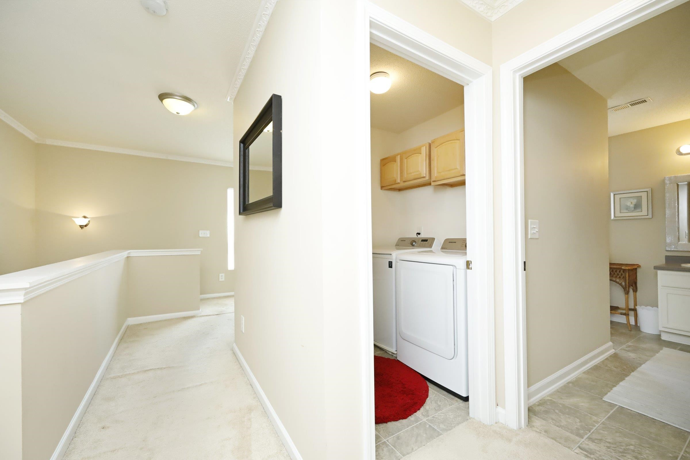 2439 Quarry Ridge Lane Raleigh, NC 27610 - Photo 29 of 41 a bathroom with a sink and a mirror