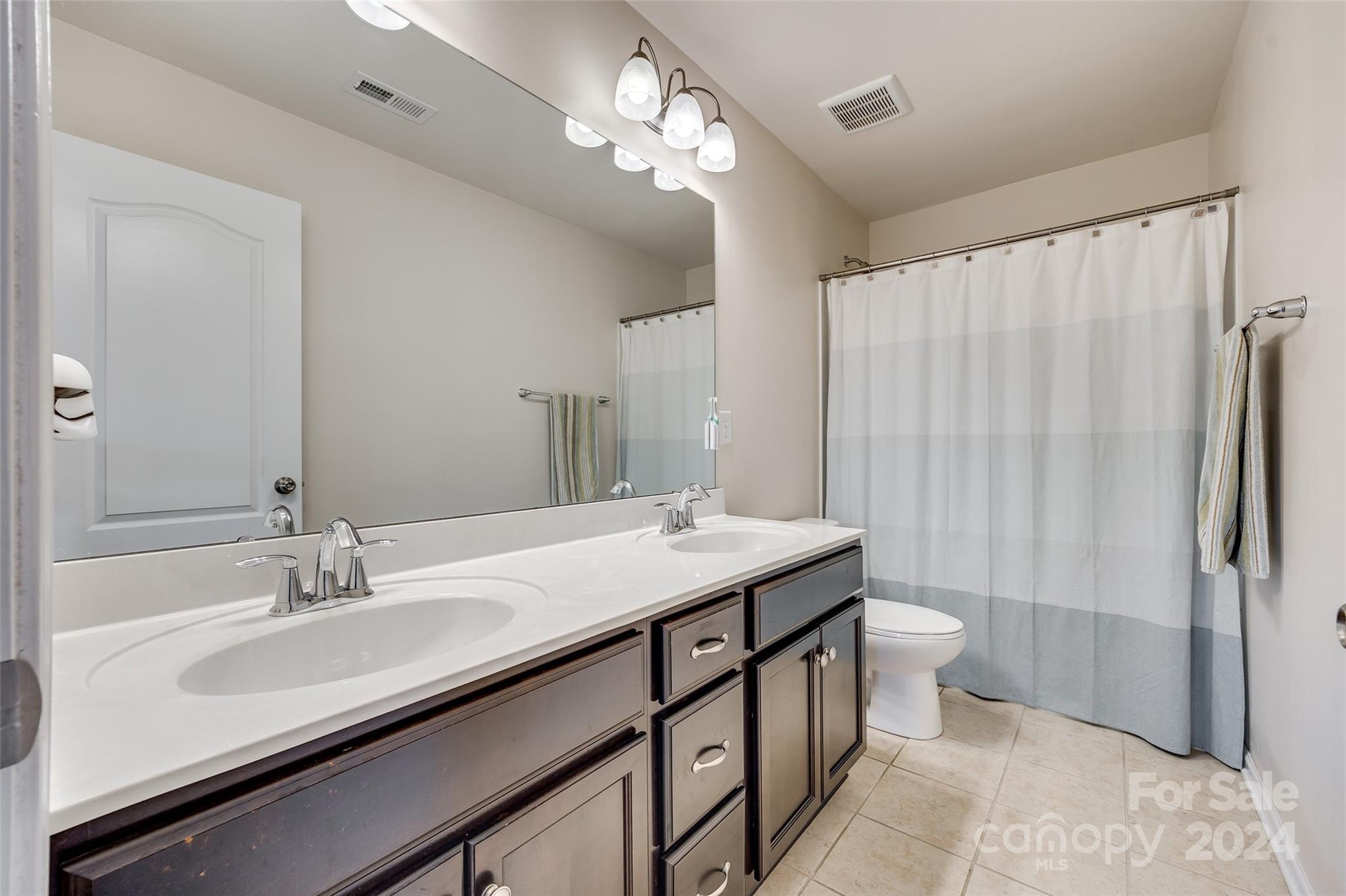 2251 Elmview Lane Fort Mill, SC 29715 - Photo 24 of 46 a bathroom with a sink a toilet a mirror and shower