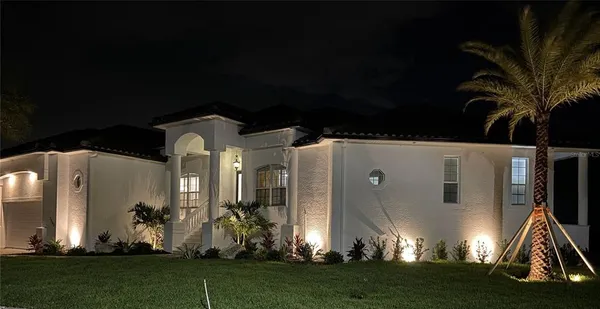 a house view with a garden space