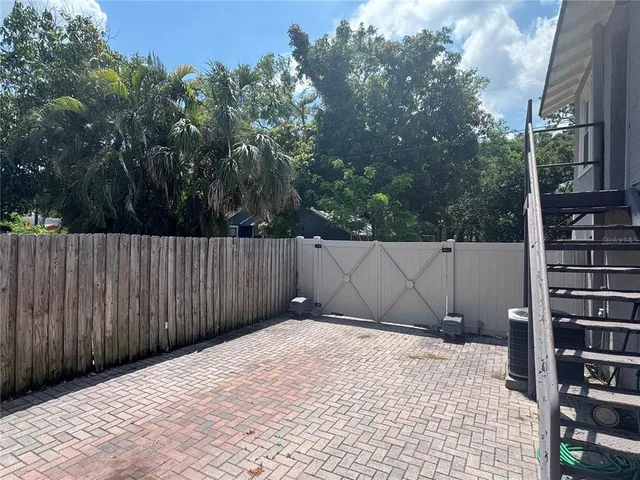 a backyard of a house