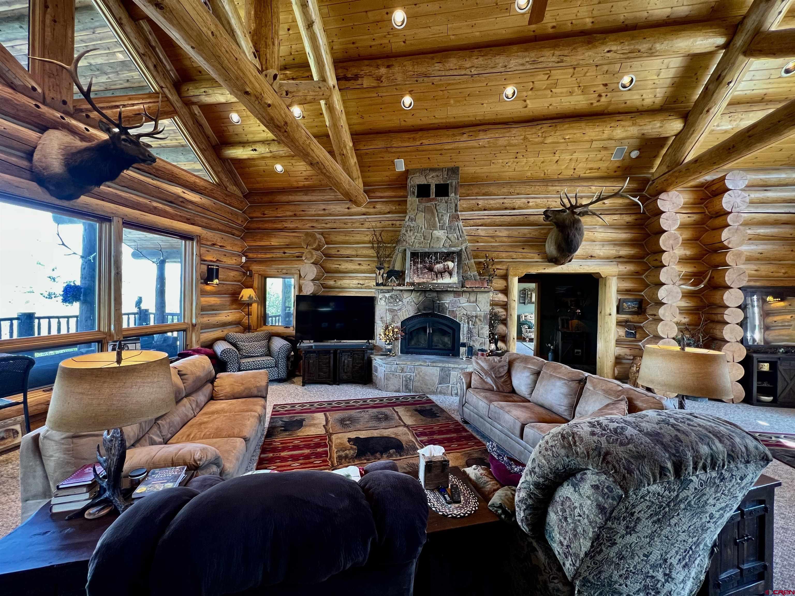 1329 B Spg Vly Rnch Road, Unit ELK HAVEN Chromo, CO 81128 - Photo 14 of 33 a living room with furniture and a fireplace