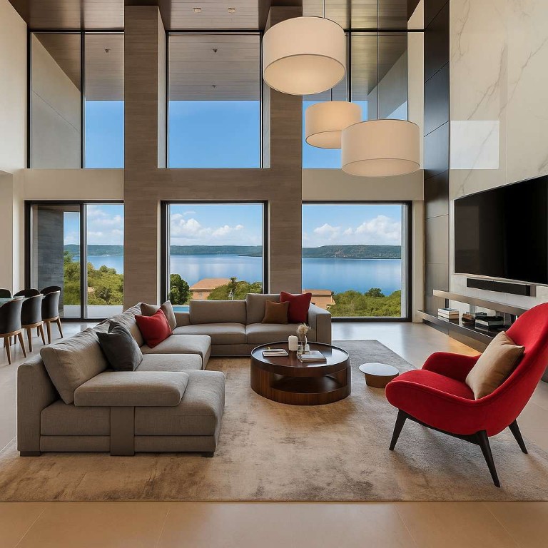 5006 Marshall Ford Road Austin, TX 78732 - Photo 11 of 40 a living room with furniture a rug and a flat screen tv