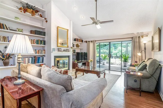 a workspace with furniture and lamp