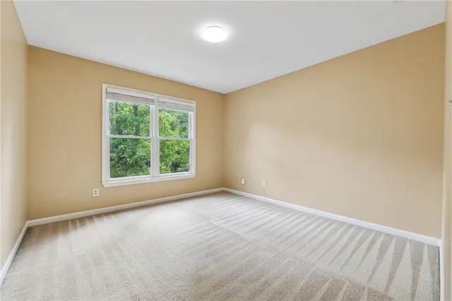 an empty room with a window