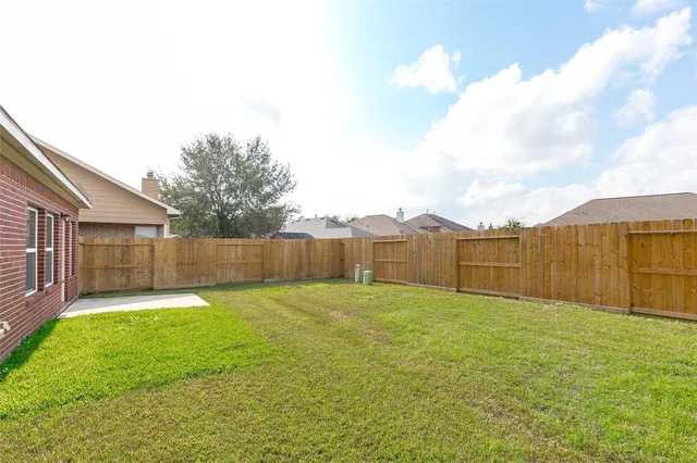 a bathroom with a yard