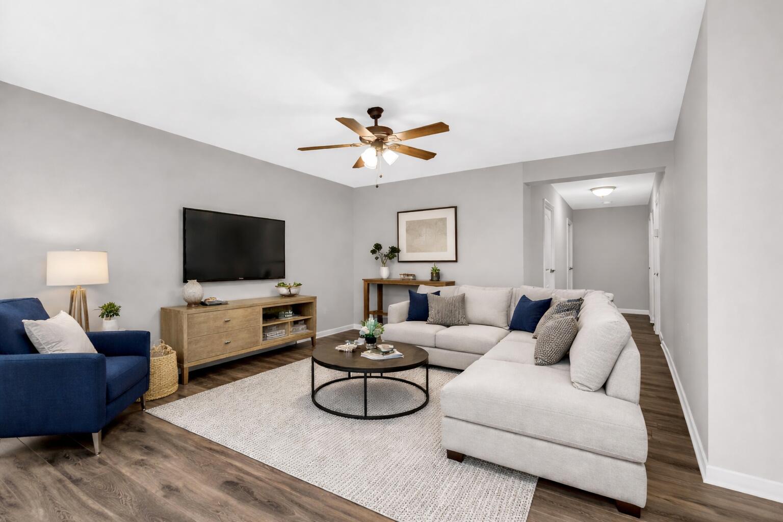 309 Michigami Trail Porter, IN 46304 - Photo 3 of 28 a living room with furniture and a flat screen tv