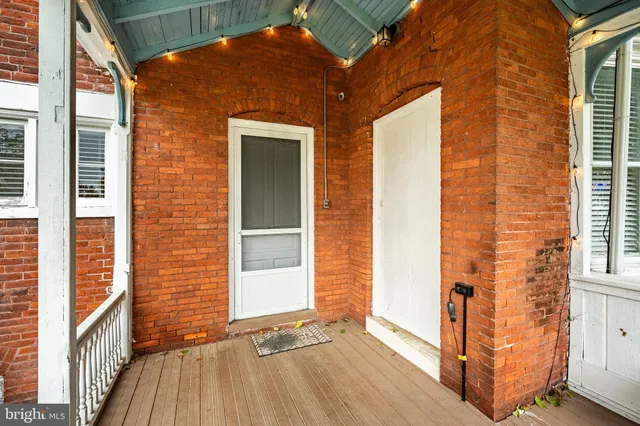 a view of front door of house