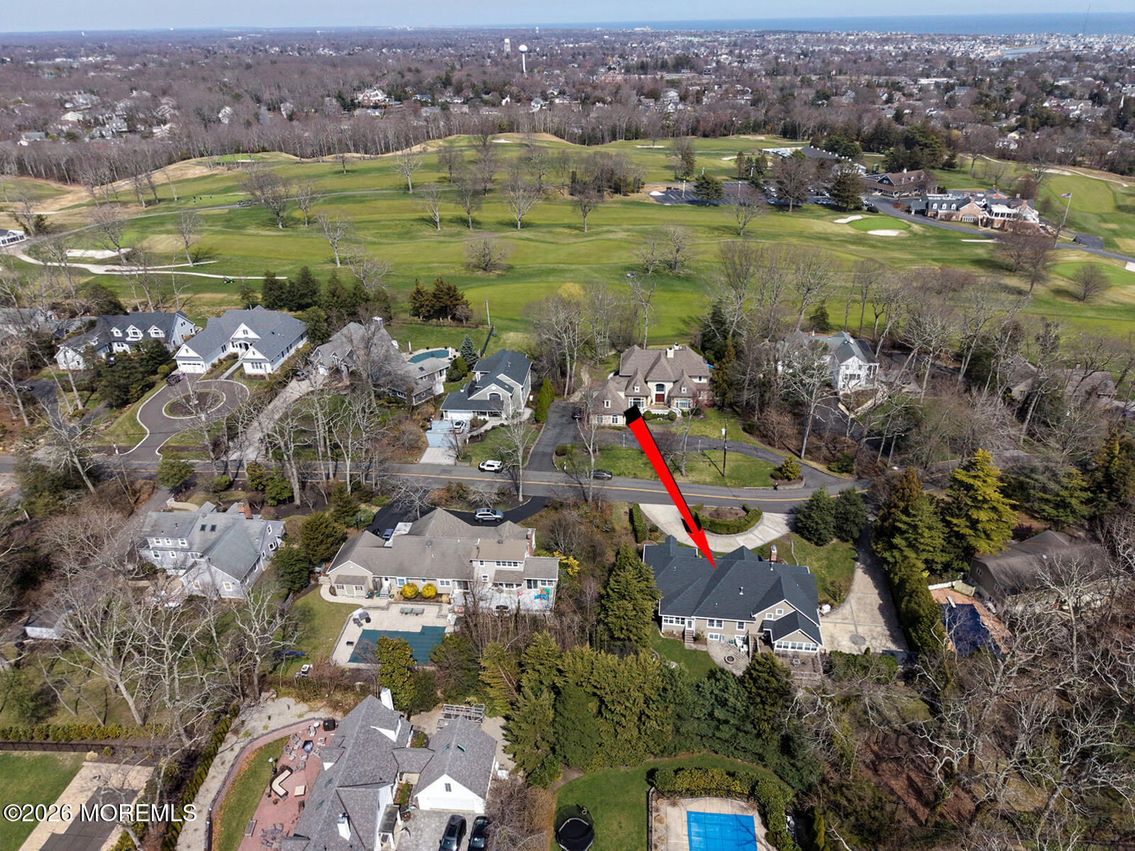 617 Oceanview Road Brielle, NJ 08730 - Photo 89 of 94 an aerial view of a houses with a lake view
