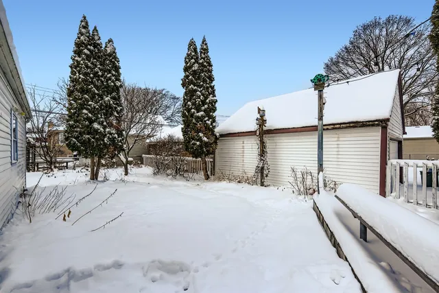 a street view covered with snow